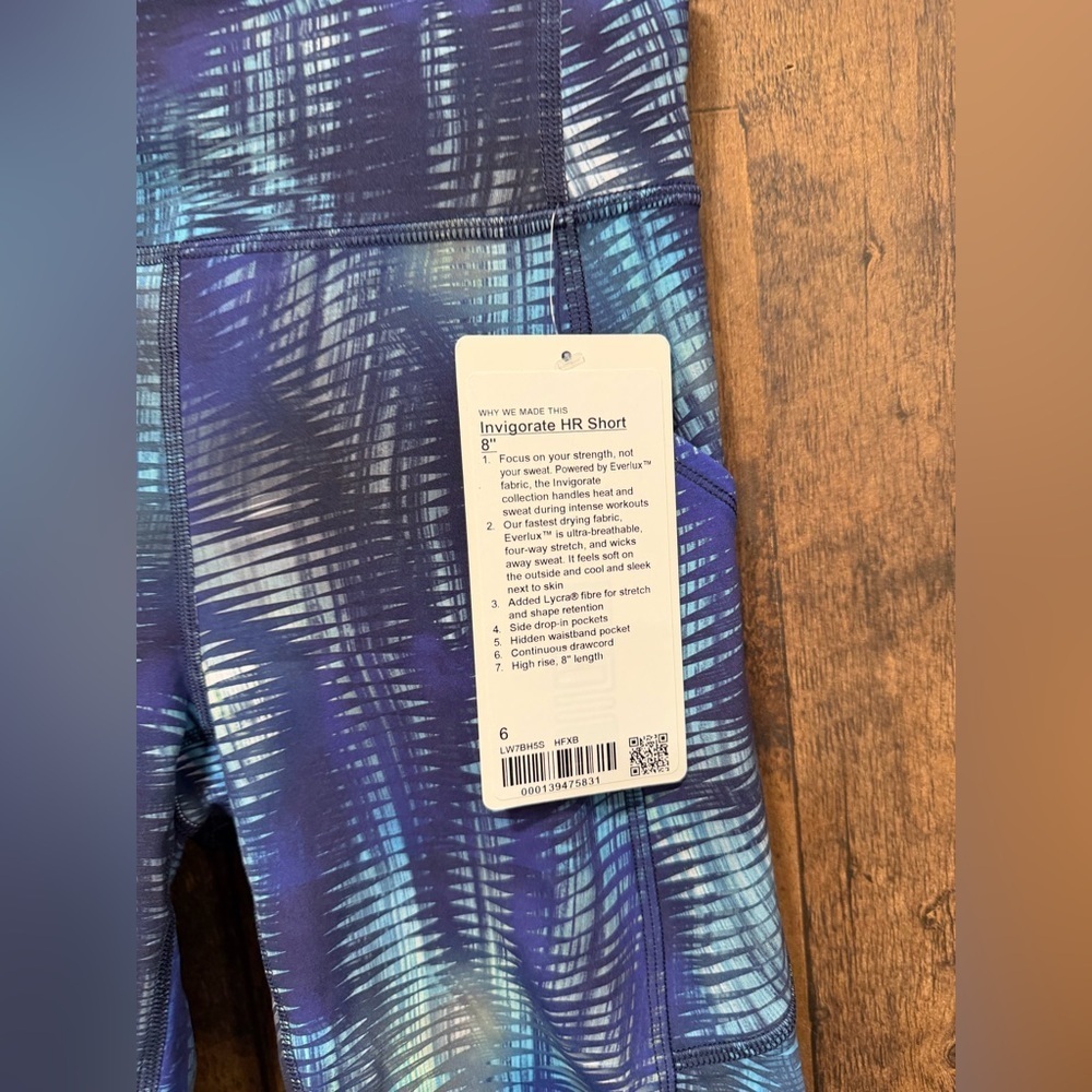 NWT Lululemon Invigorate High-Rise Short 8"
Shapeshifter Flux Blue Multi Size 6 - Picture 4 of 5